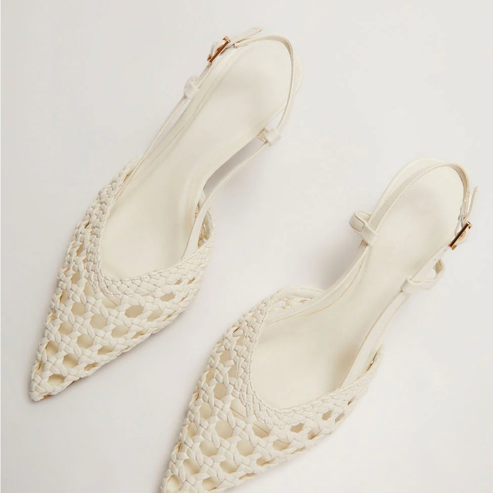 Vici Mira White Slingback Mules - Picture 2 of 2